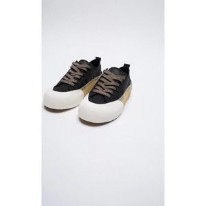 NWT Zara Sneakers with Cap Tie, Size 6